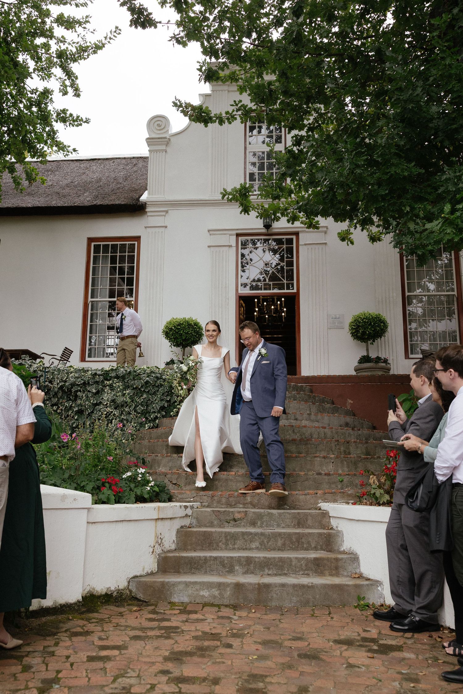 Wedding photographer Christene de Coning at Diamant Estate in Paarl with Deon Meiring and Masch dresses
