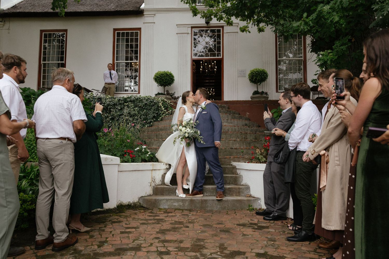 Wedding photographer Christene de Coning at Diamant Estate in Paarl with Deon Meiring and Masch dresses