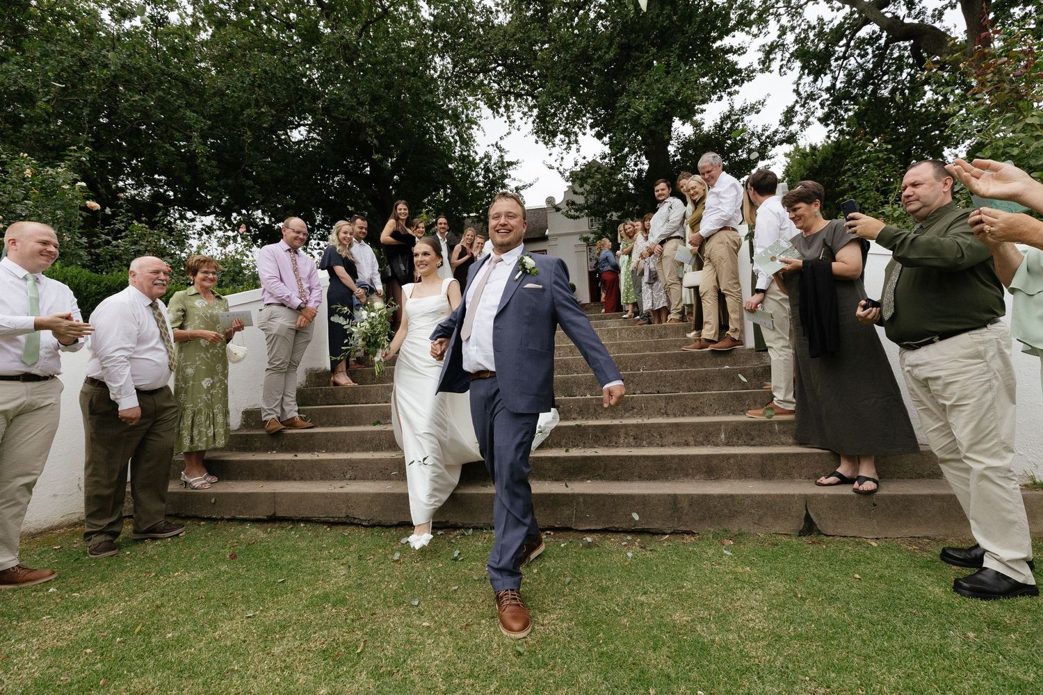 Wedding photographer Christene de Coning at Diamant Estate in Paarl with Deon Meiring and Masch dresses