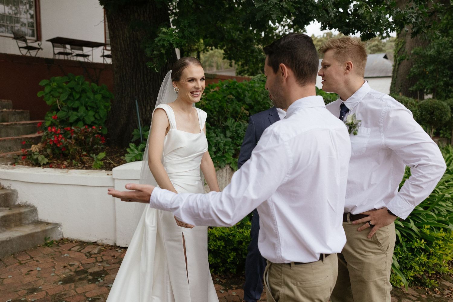 Wedding photographer Christene de Coning at Diamant Estate in Paarl with Deon Meiring and Masch dresses