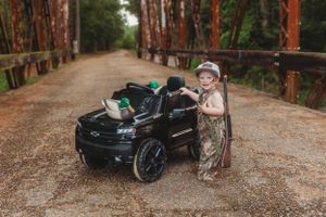 Hunting on his first birthday!