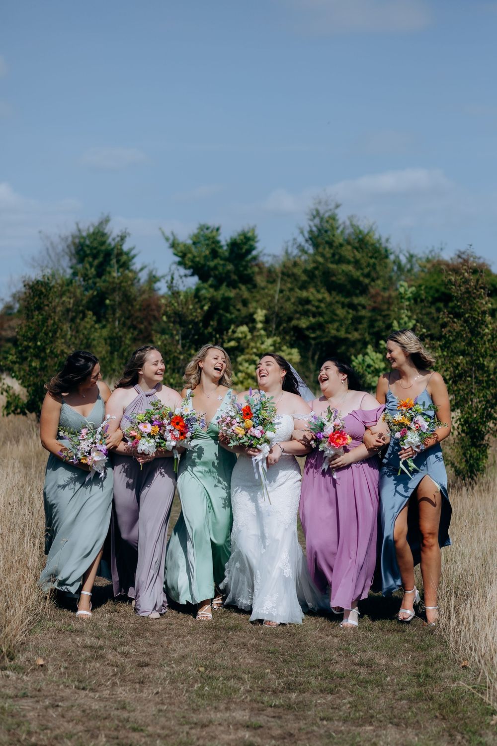 Bride and groom portraits at Old Gore rustic barn wedding.