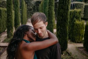 Surprise proposal photoshoot at Teatre Grec amphitheater