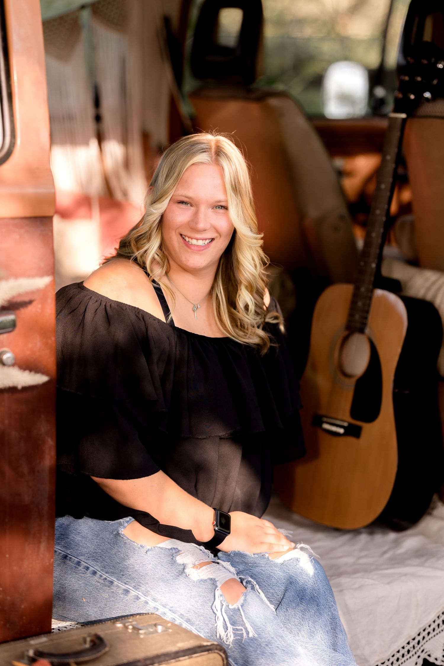 Outdoor senior session Riverbank