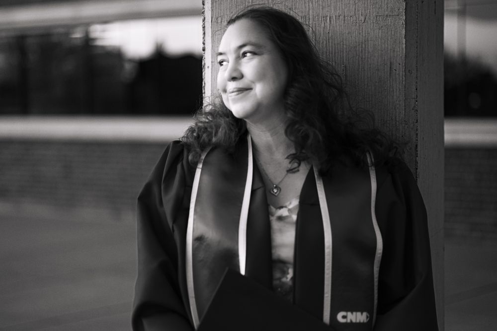 Graduation Photography in black and white from Central New Mexico Community College