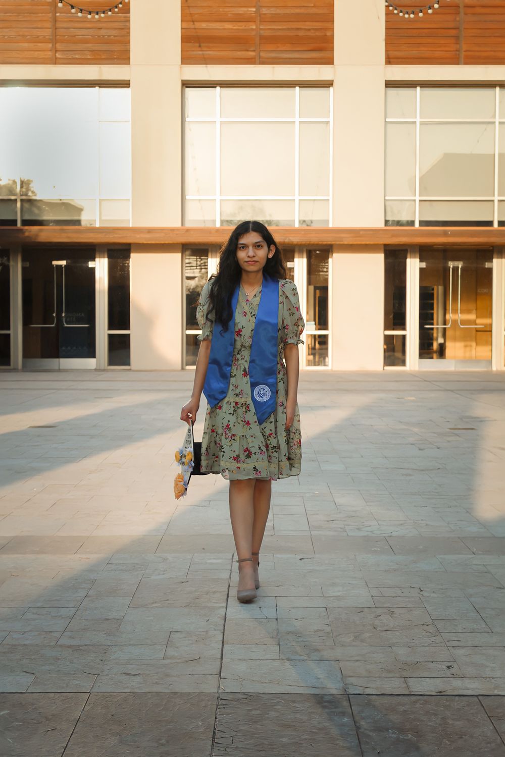College graduate at Sonoma State University California with Cap and sash