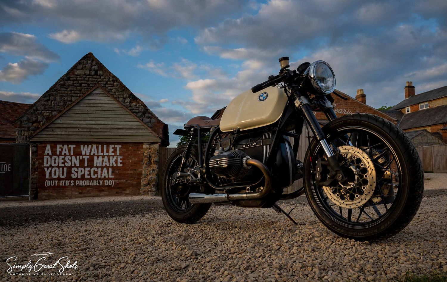 A custom built BMW motorbike
