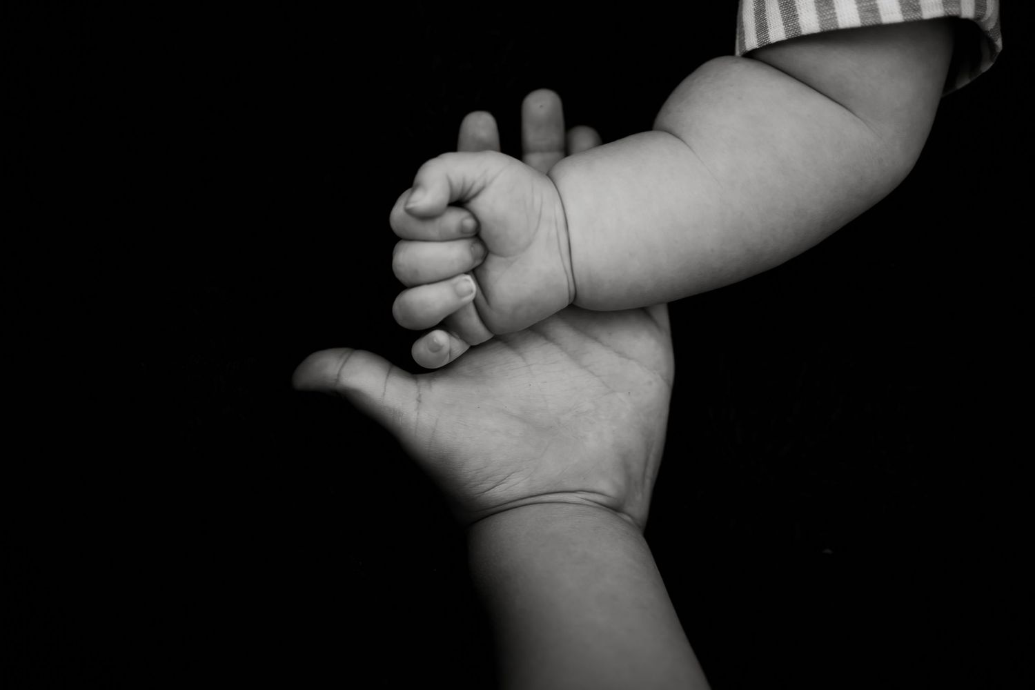 Childrens hands together