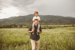 Fatherhood photo by Kristy Baker Photography, a local Steamboat Springs, Colorado photographer.