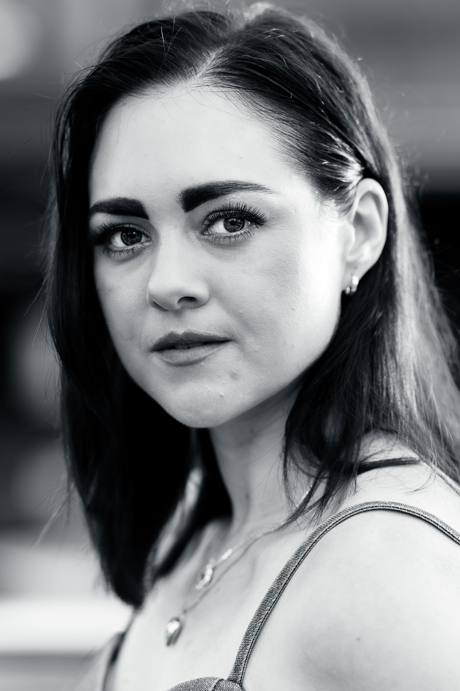 Female street and fashion headshot photo shoot taken at Brisbane Queensland by One Bird Laughing portrait photography