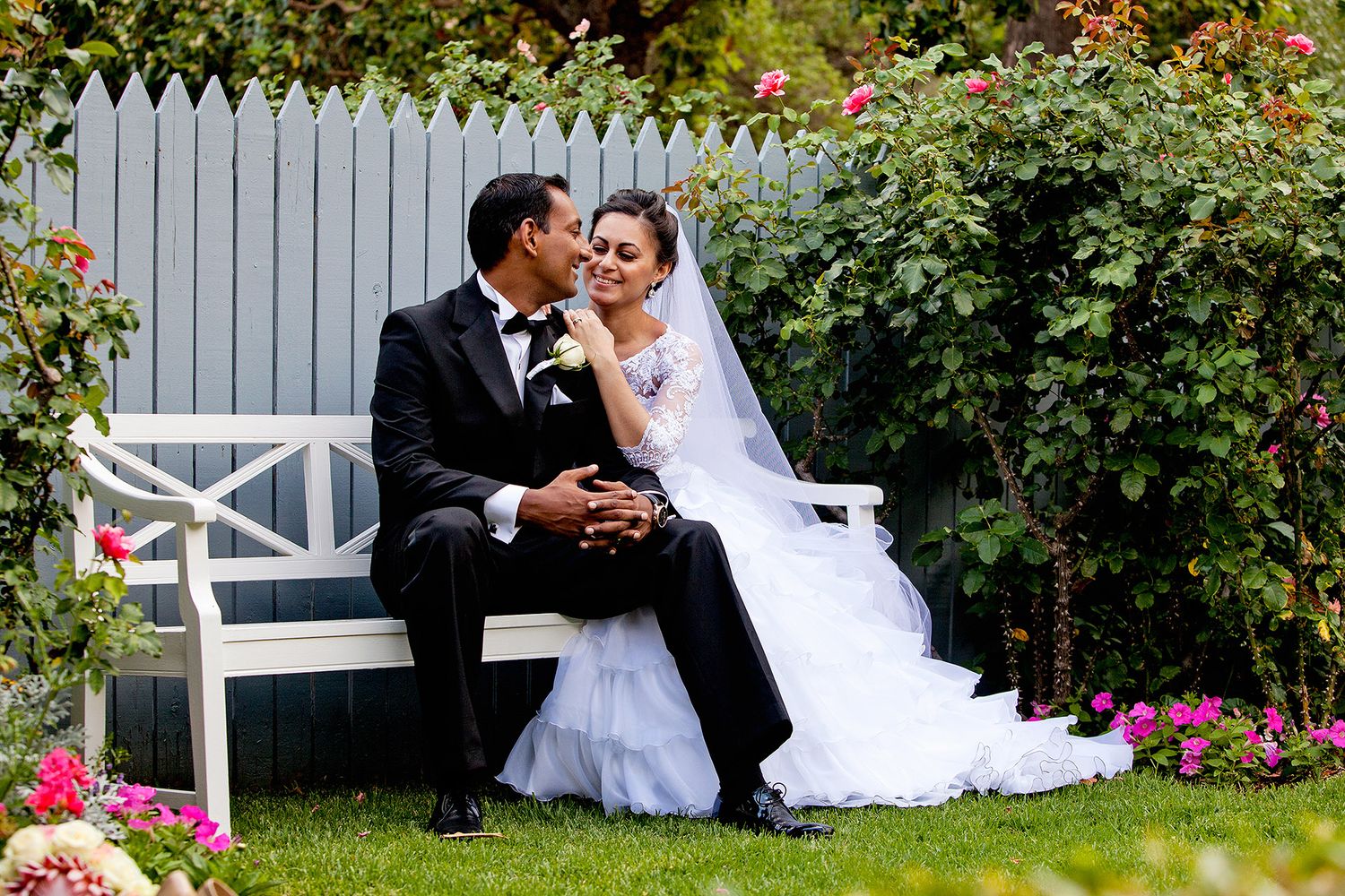 wedding couple having a intimate moment during their couple photoshoot (Captured by Lesley Marks)