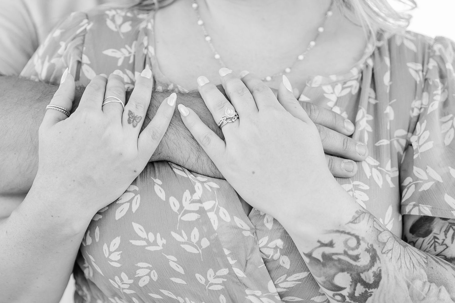 black and white engagement photos wedding ring macro detail photos wv west virginia photographer wedding anniversary