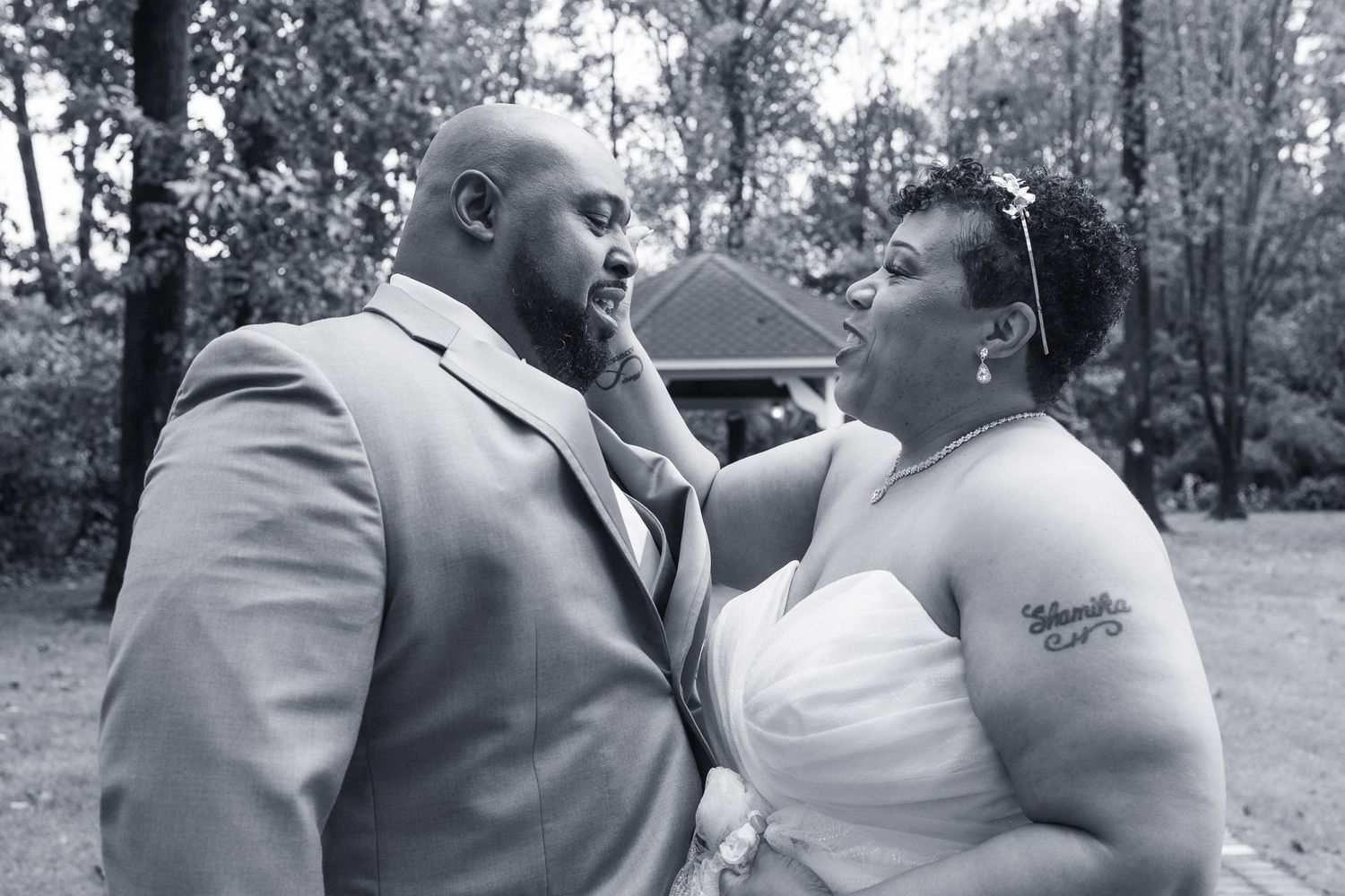 A couple wedding portrait photographed by Hudson Valley based photographer, Sasha Pierre-Louis