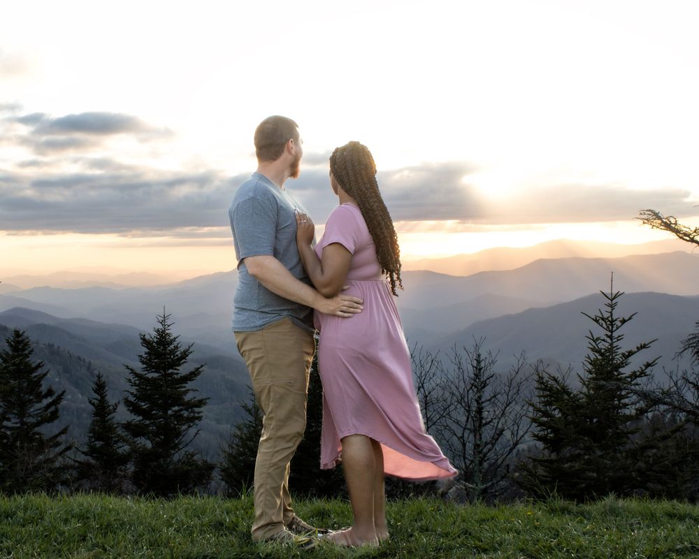 couple photoshoot engagement Asheville Family Maternity
