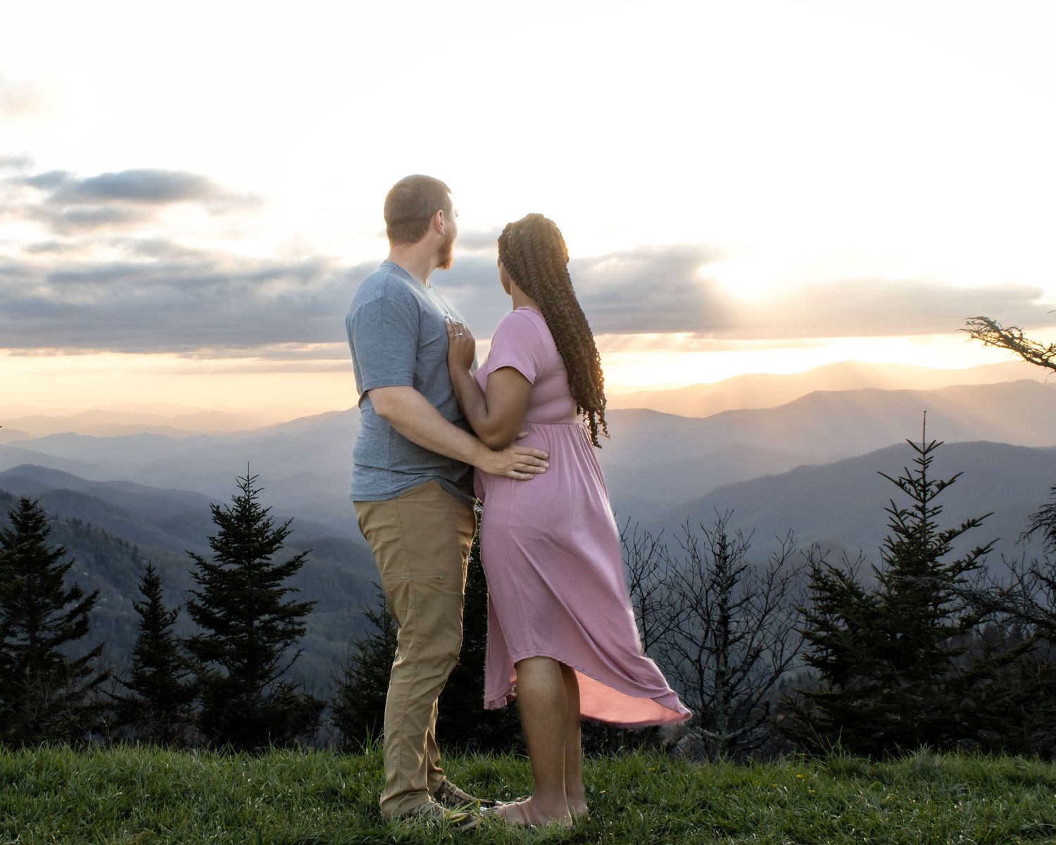 couple photoshoot engagement Asheville Family Maternity