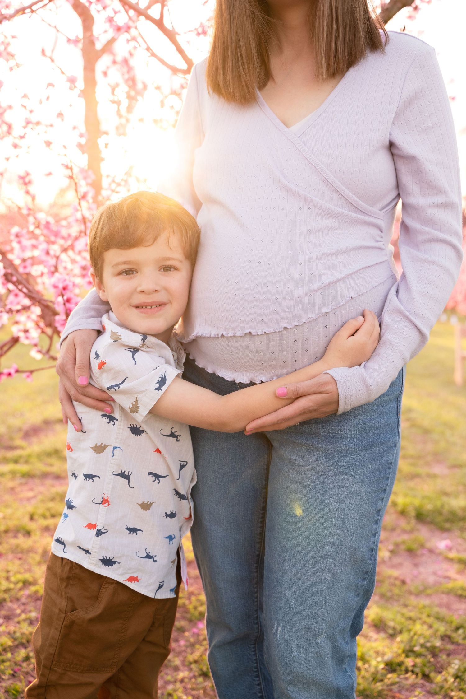 Orchard blossom maternity & family photo