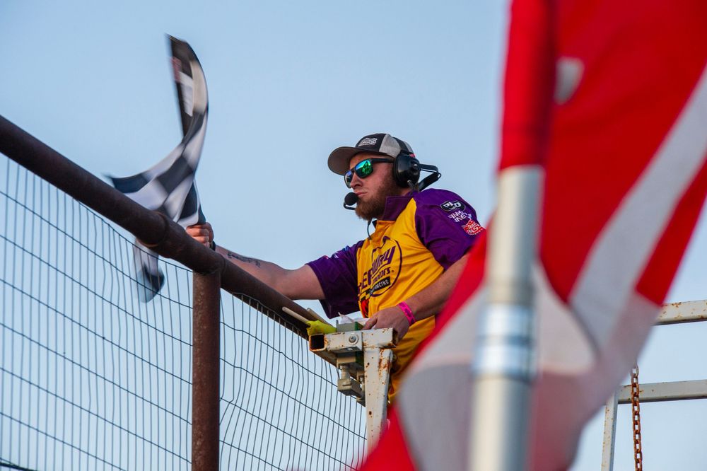 McLean County Speedway Flagman Dana Brandt
