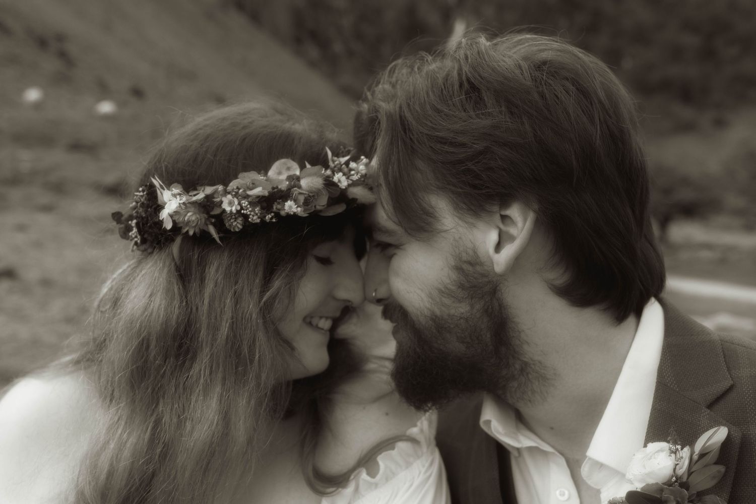 snowdonia wedding elopement aber falls black and white photography