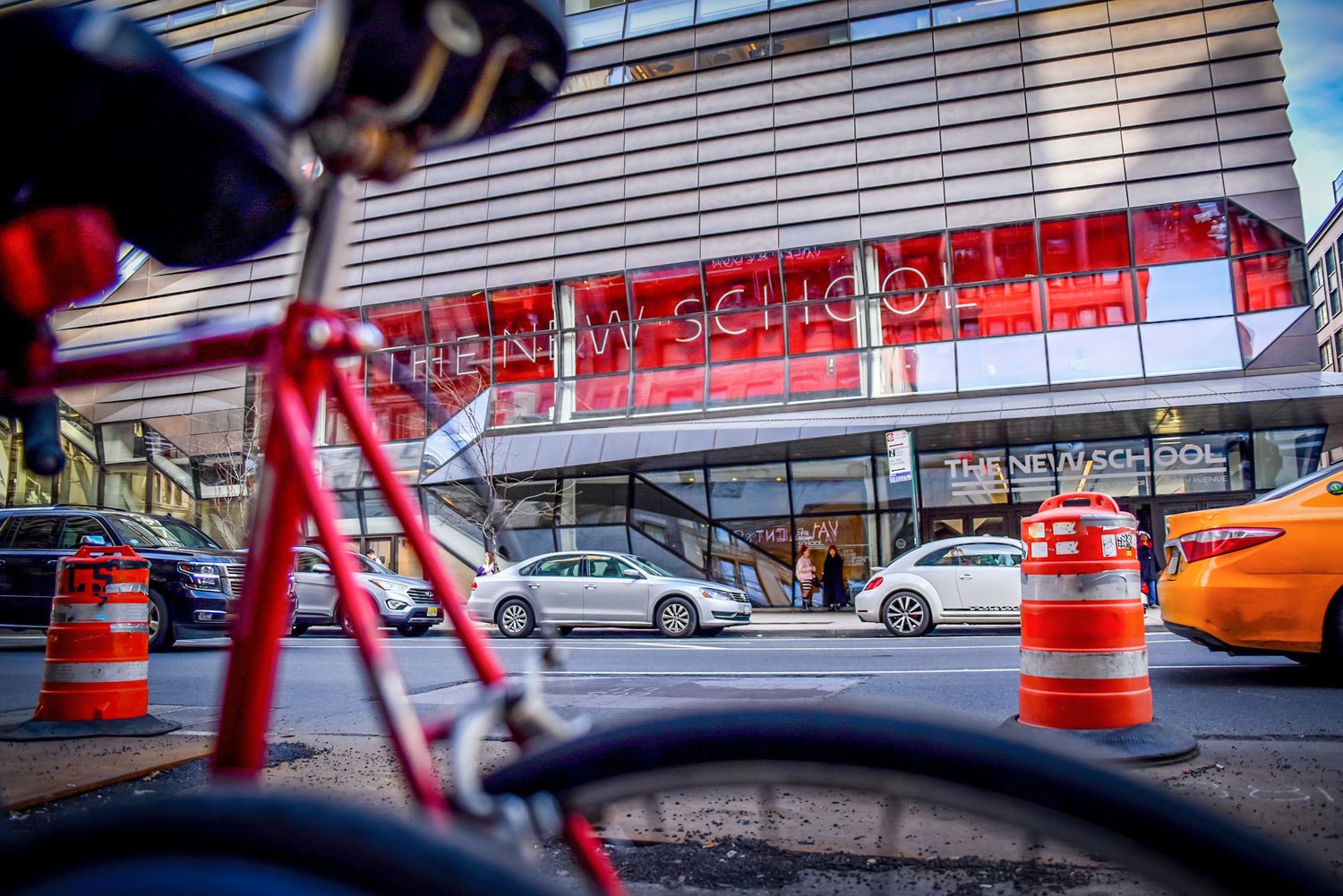 the new school building through a bike HIGHER EDUCATION PHOTOGRAPHER, UNIVERSITY PHOTOGRAPHER