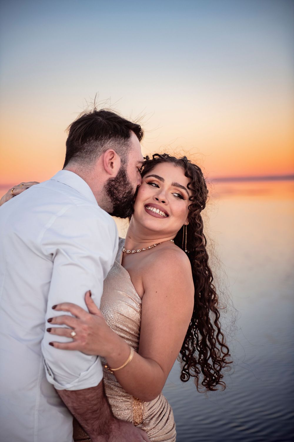Engagement Session at Salt Flats in Utah. Salt Flats engagement session by Leah Thompson, Poulsbo Wedding Photographer