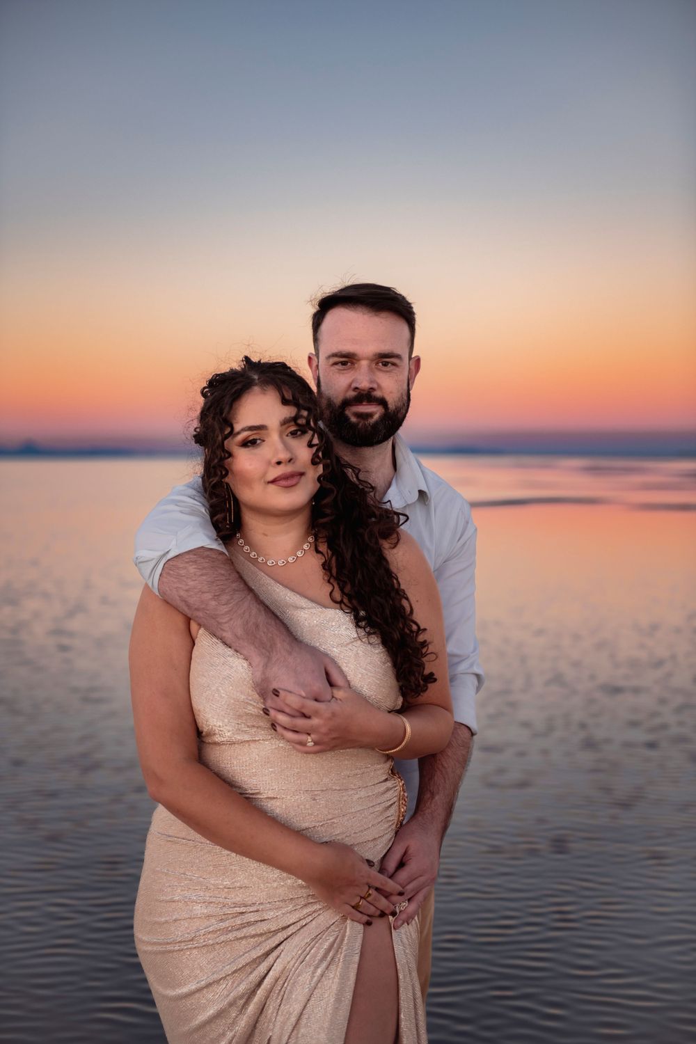 Engagement Session at Salt Flats in Utah. Salt Flats engagement session by Leah Thompson, Poulsbo Wedding Photographer