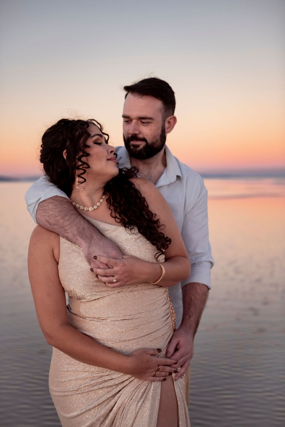 Engagement Session at Salt Flats in Utah. Salt Flats engagement session by Leah Thompson, Poulsbo Wedding Photographer
