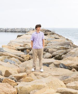 High school senior boy session at the beach Dana Point