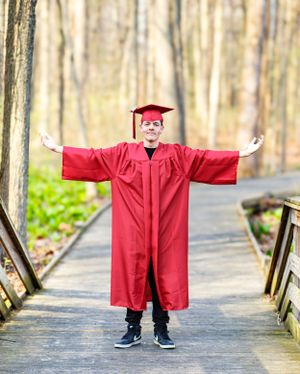 Senior session on a bridge.