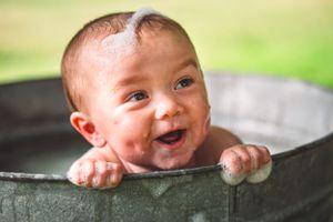 Summer bubble bath mini session.