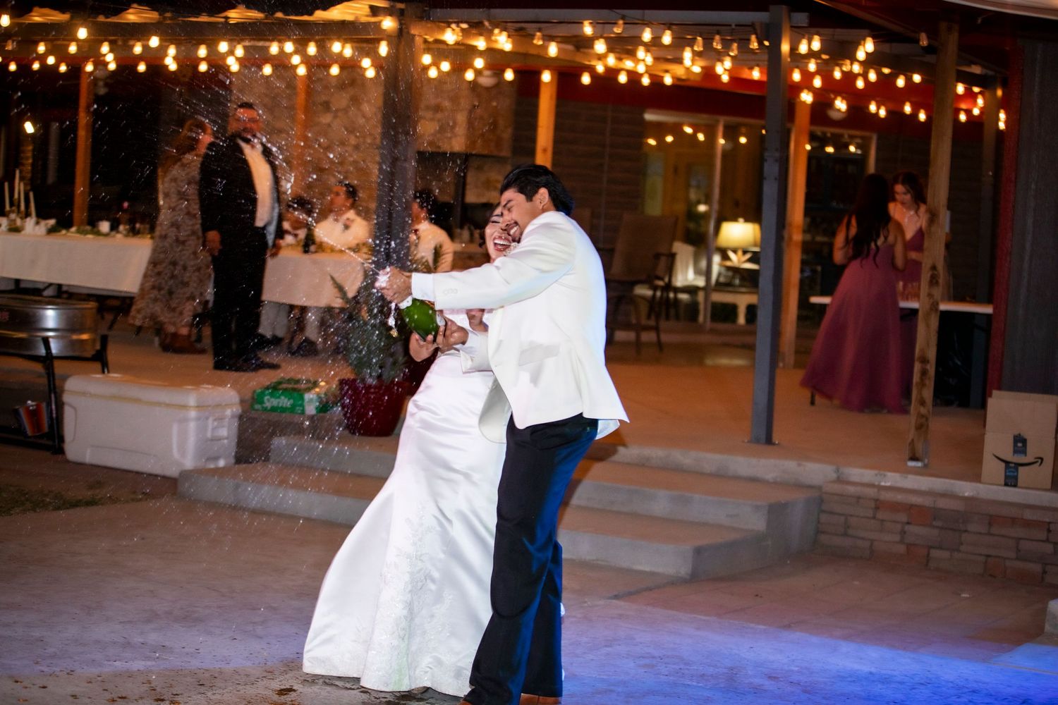 Romantic wedding photography in El Paso – Bride and groom at rustic ranch venue