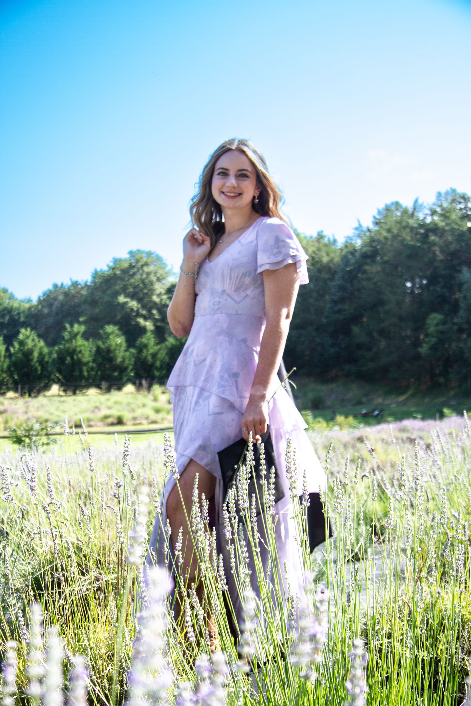 Best and affordable Fort Mill Graduation and Senior Photographer lavender field