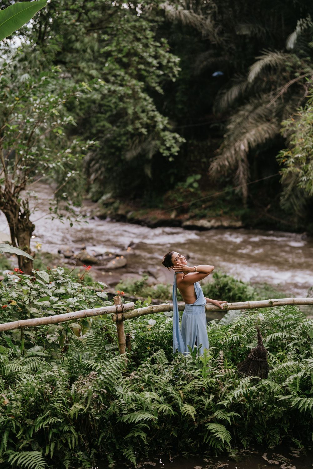 Secret proposal at Bambu Indah Ubud surrounded by bamboo architecture and tropical greenery
