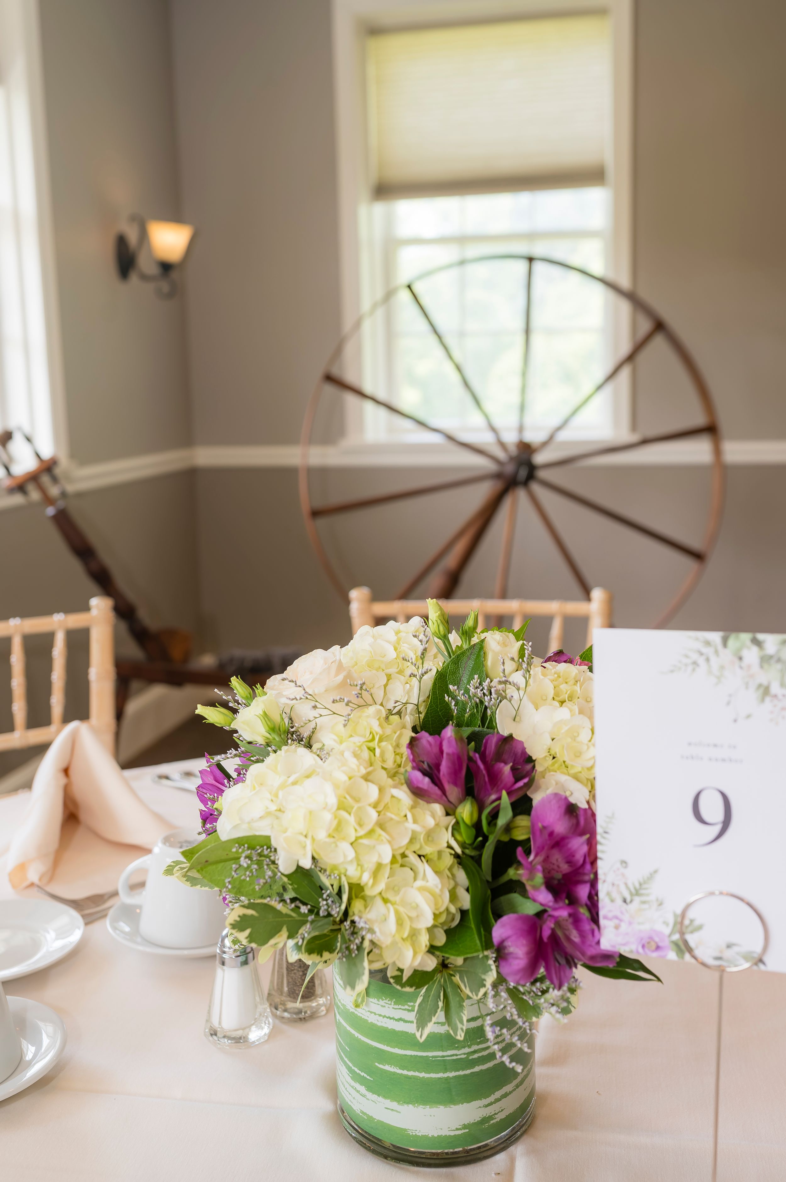 Greenwich County wedding floral and reception details