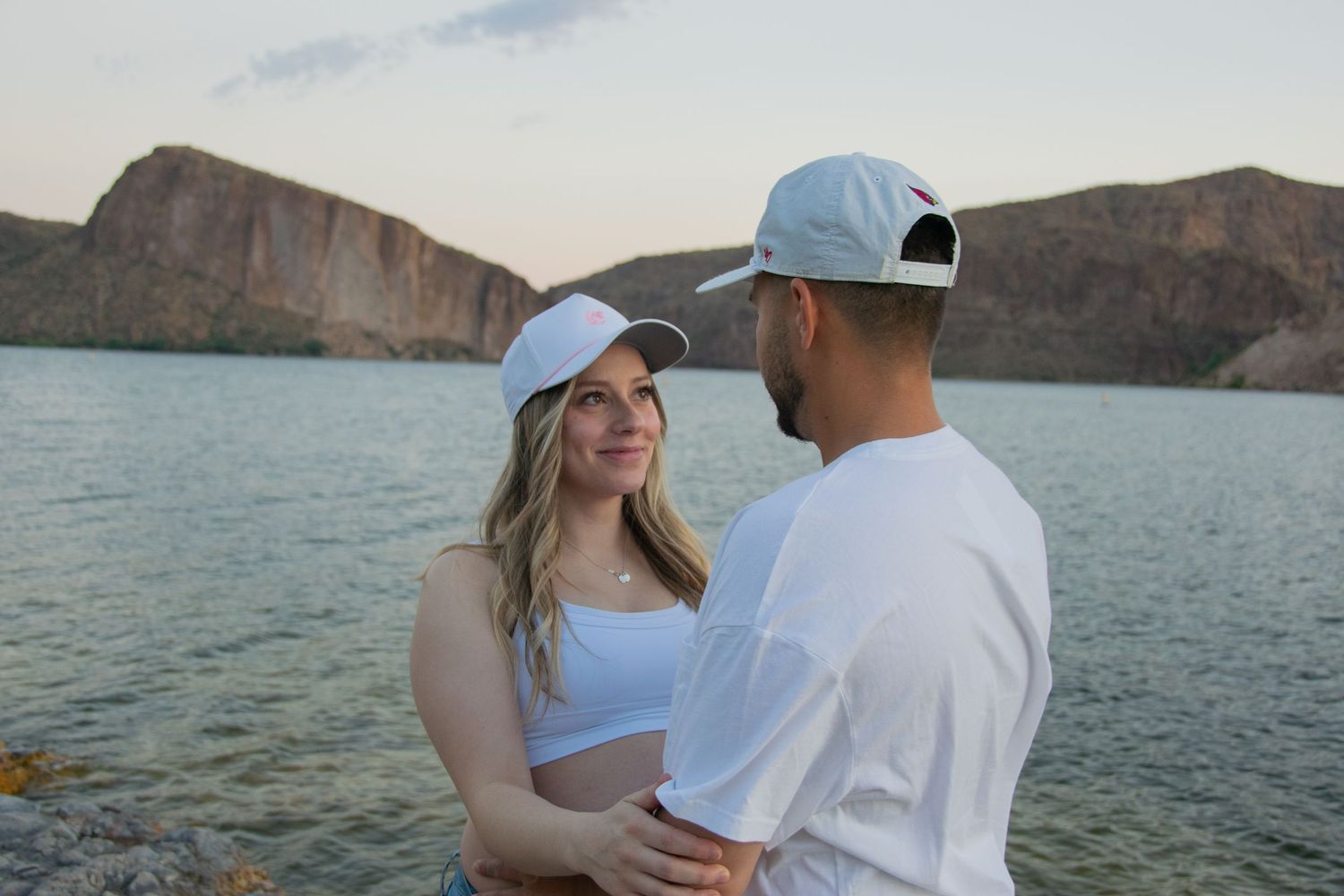 Love and water. Two new parents, awaiting the arrival of their little one. So in love, so in sync.