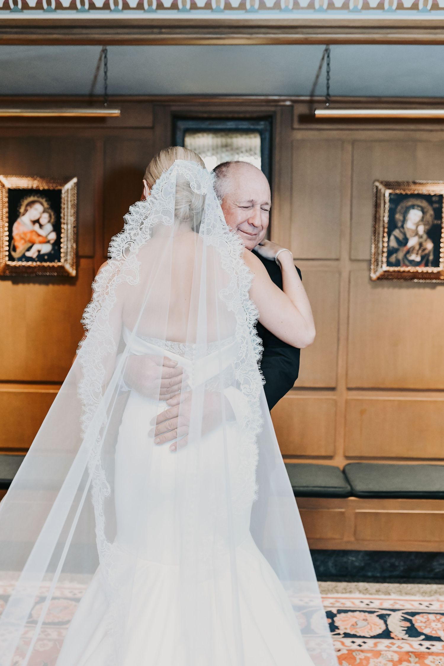 Sweet father and daughter moment at Christ the King Catholic Church