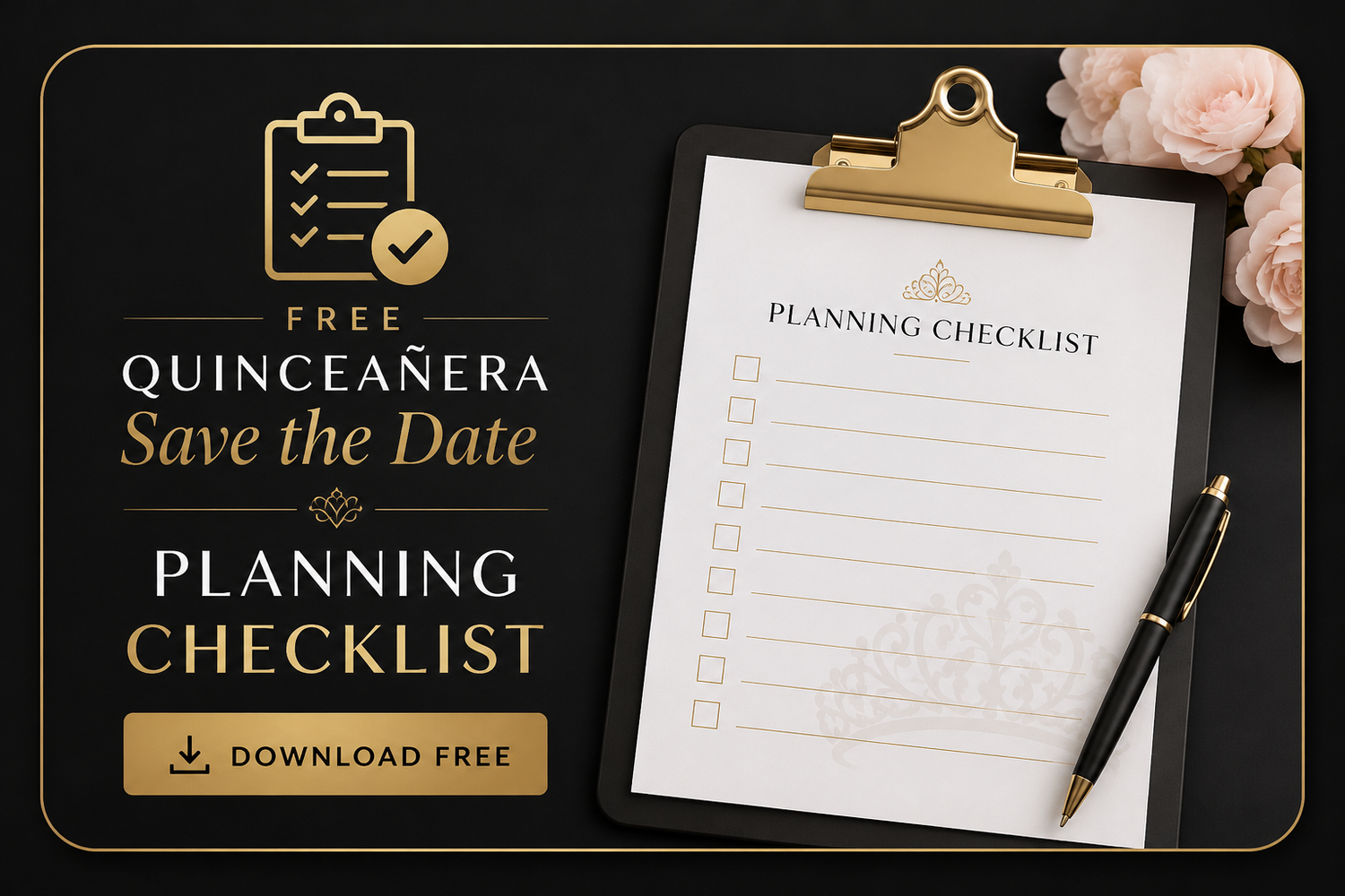 DIY Quinceañera Save the Date pictures at a scenic North Texas location featuring timeless Quince portraits and natural Golden Hour light