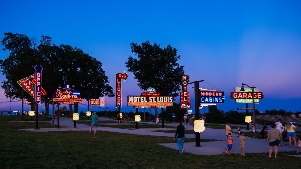 Route 66 Neon Park. St. Robert, MO. June 12, 2026. David J. Manning.