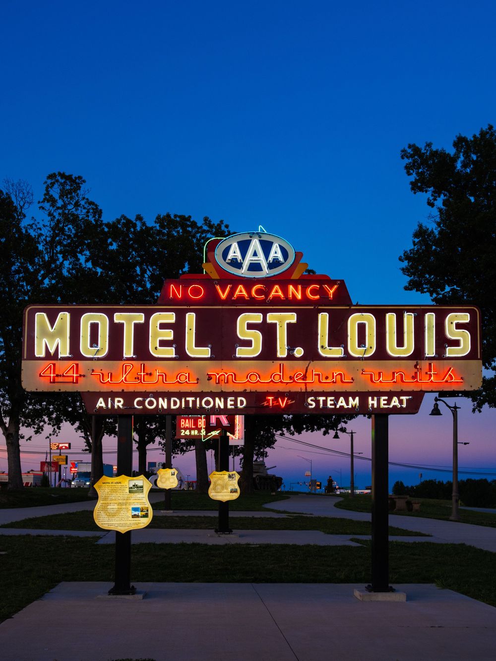 Route 66 Neon Park. St. Robert, MO. June 12, 2026. David J. Manning.