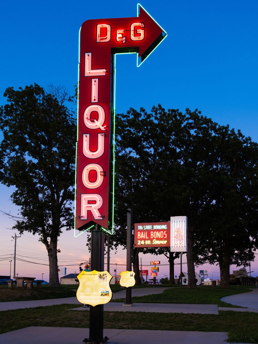 Route 66 Neon Park. St. Robert, MO. June 12, 2026. David J. Manning.
