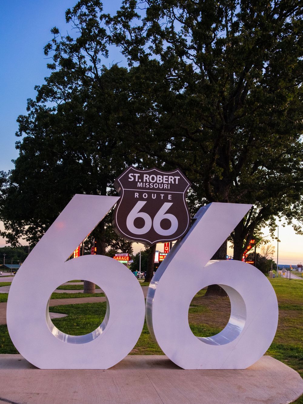 Route 66 Neon Park. St. Robert, MO. June 12, 2026. David J. Manning.