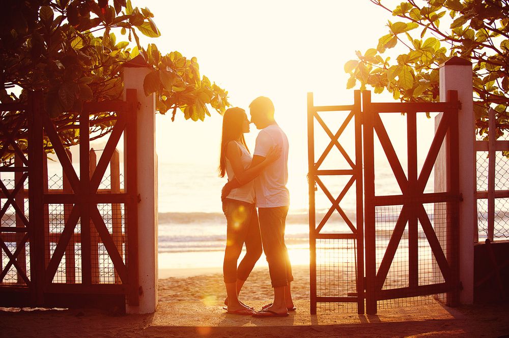 Romantic destination couples photography at sunset captured by Houston-based photographer