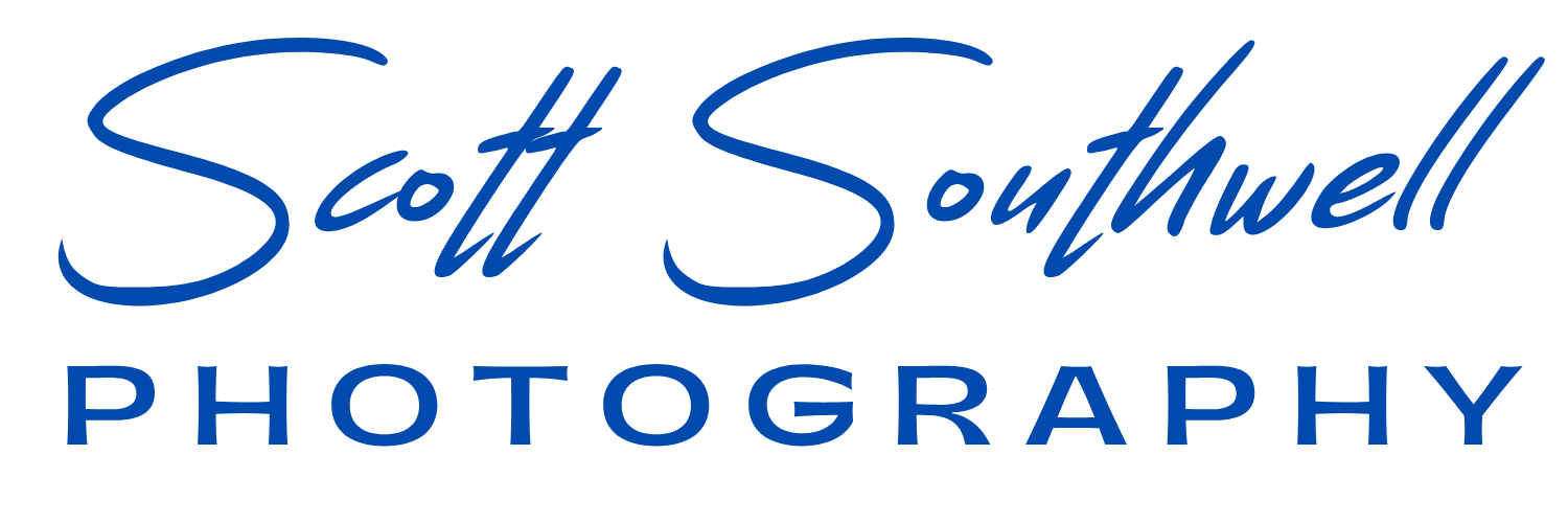Scott Southwell Photography logo in blue script and bold font on white background.