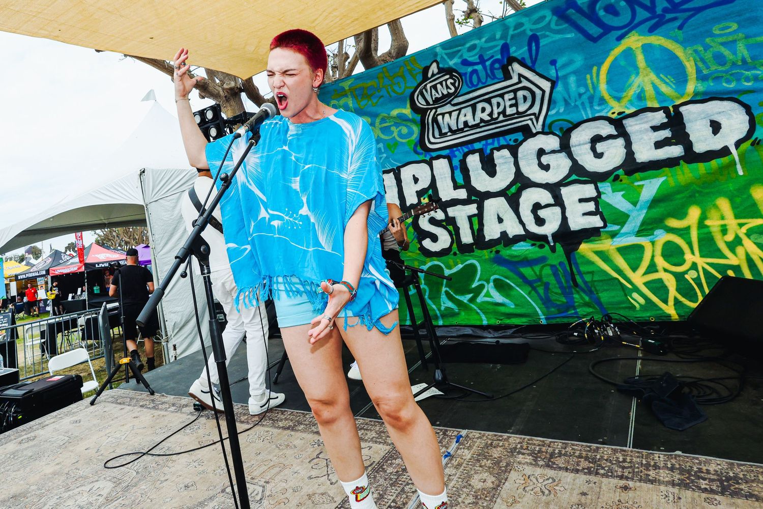 Addie Addie Addie at Vans Warped Tour 2026 in Long Beach, CA. Addie singing on stage.