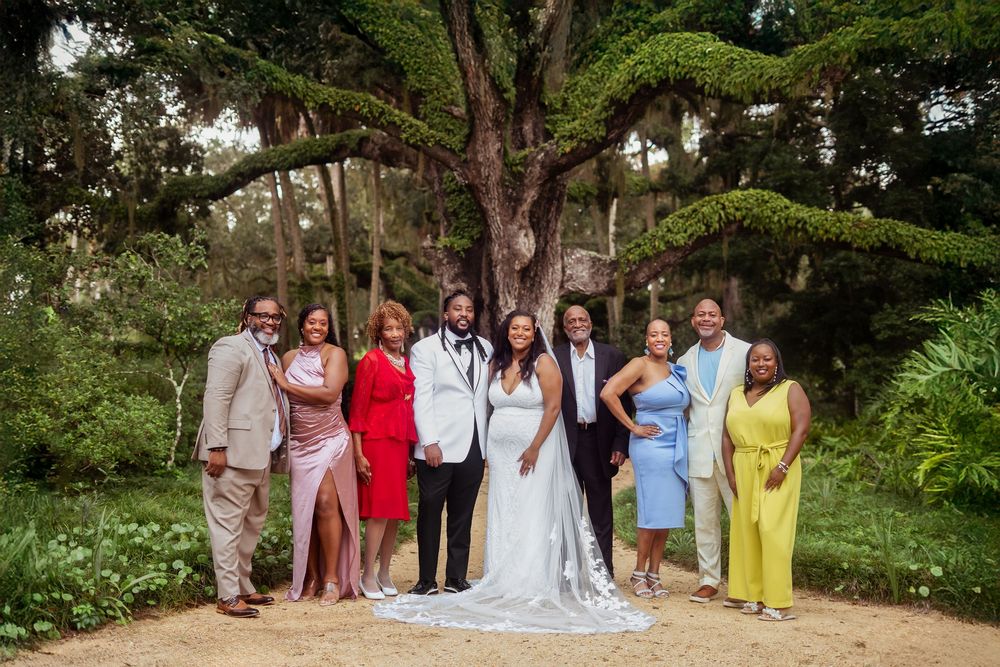 Washington Oaks Gardens State Park Wedding portraits in Palm Coast, Florida. Family portrait photography.