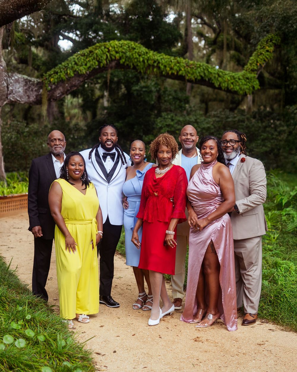 Washington Oaks Gardens State Park Wedding portraits in Palm Coast, Florida. Family portrait photography.