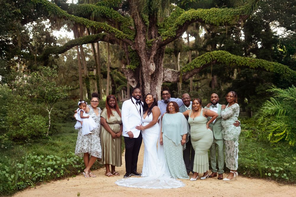 Washington Oaks Gardens State Park Wedding portraits in Palm Coast, Florida. Family portrait photography.