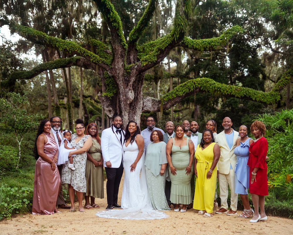 Washington Oaks Gardens State Park Wedding portraits in Palm Coast, Florida. Family portrait photography.