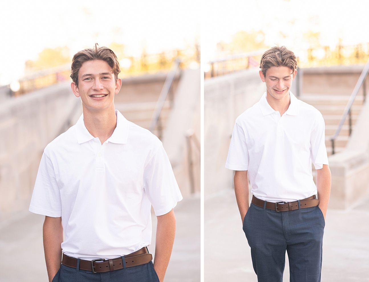 Bartlesville High Senior Guy Session in Downtown Bartlesville, BHS Track and Grassy Field by Bartlesville Senior Photogr