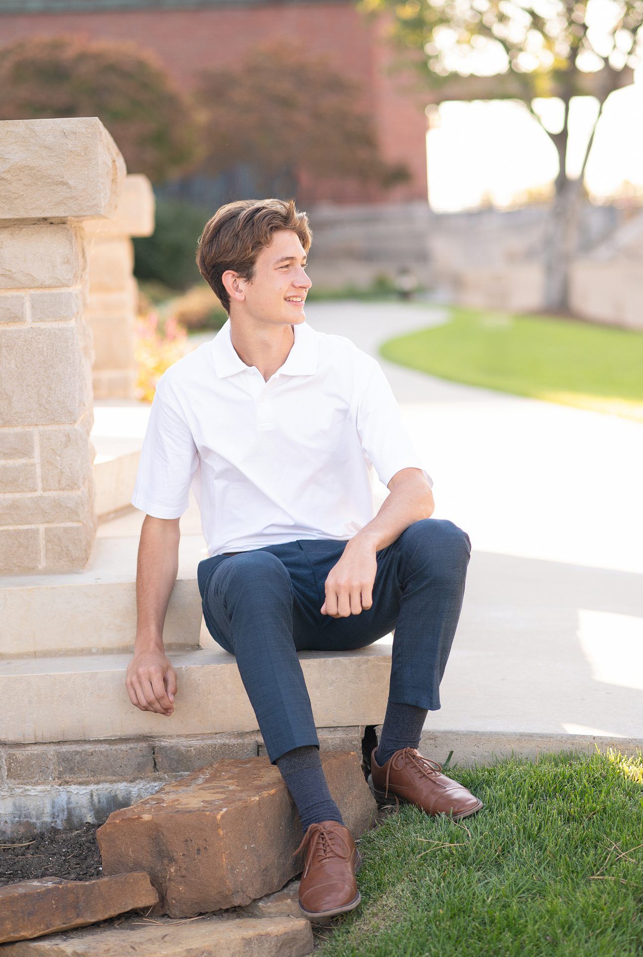 Bartlesville High Senior Guy Session in Downtown Bartlesville, BHS Track and Grassy Field by Bartlesville Senior Photogr