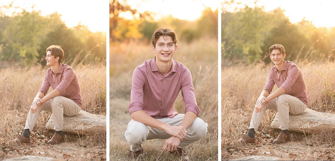 Bartlesville High Senior Guy Session in Downtown Bartlesville, BHS Track and Grassy Field by Bartlesville Senior Photogr